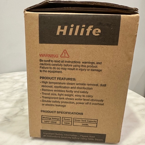 HiLIFE Steamer for Clothes, Portable Handheld Design, Removes Wrinkle - Picture 8 of 8